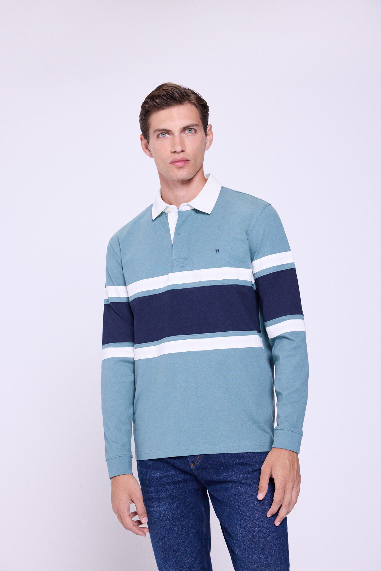 Milano Polo de rugby a rayas