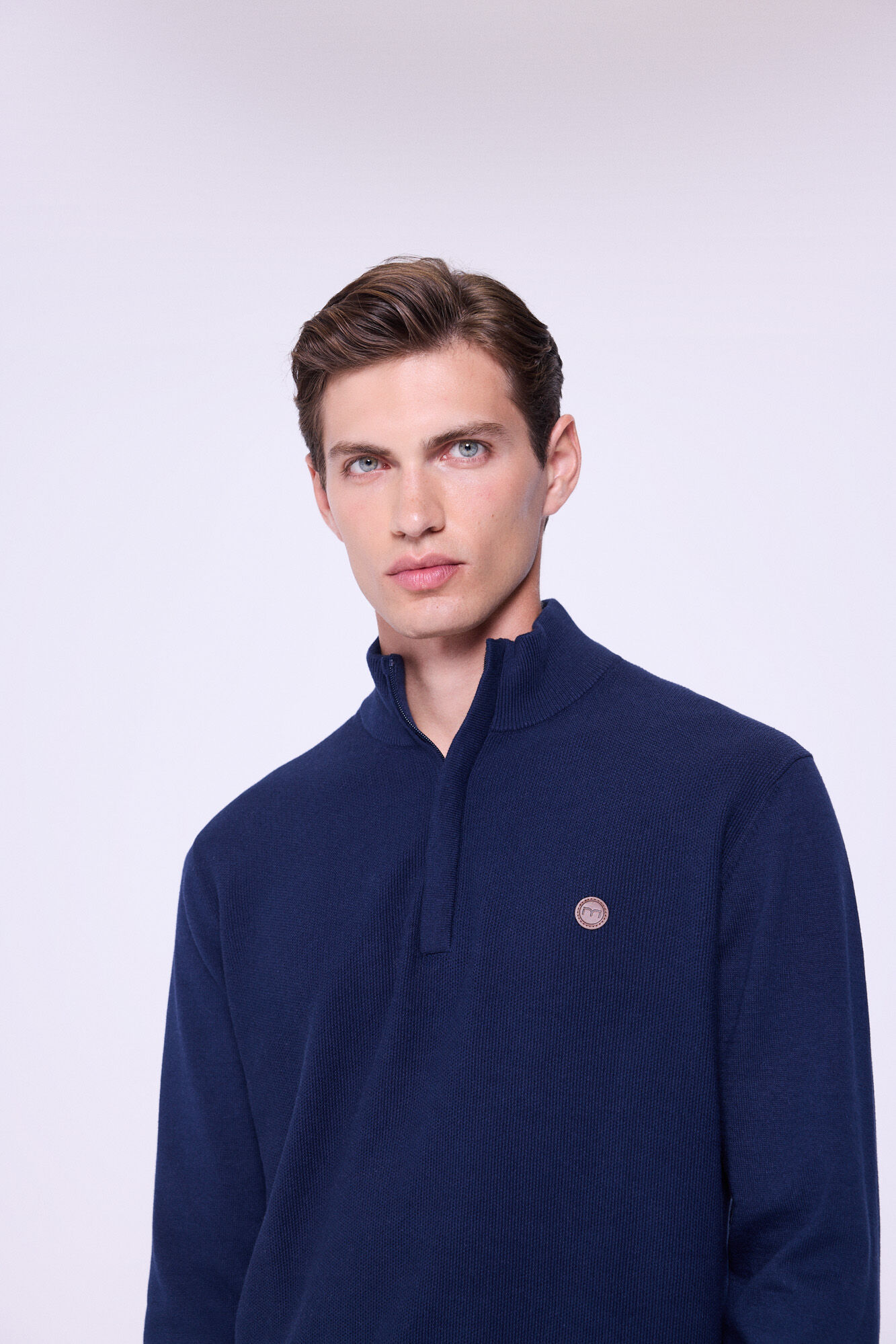 Milano Jersey punto media cremallera