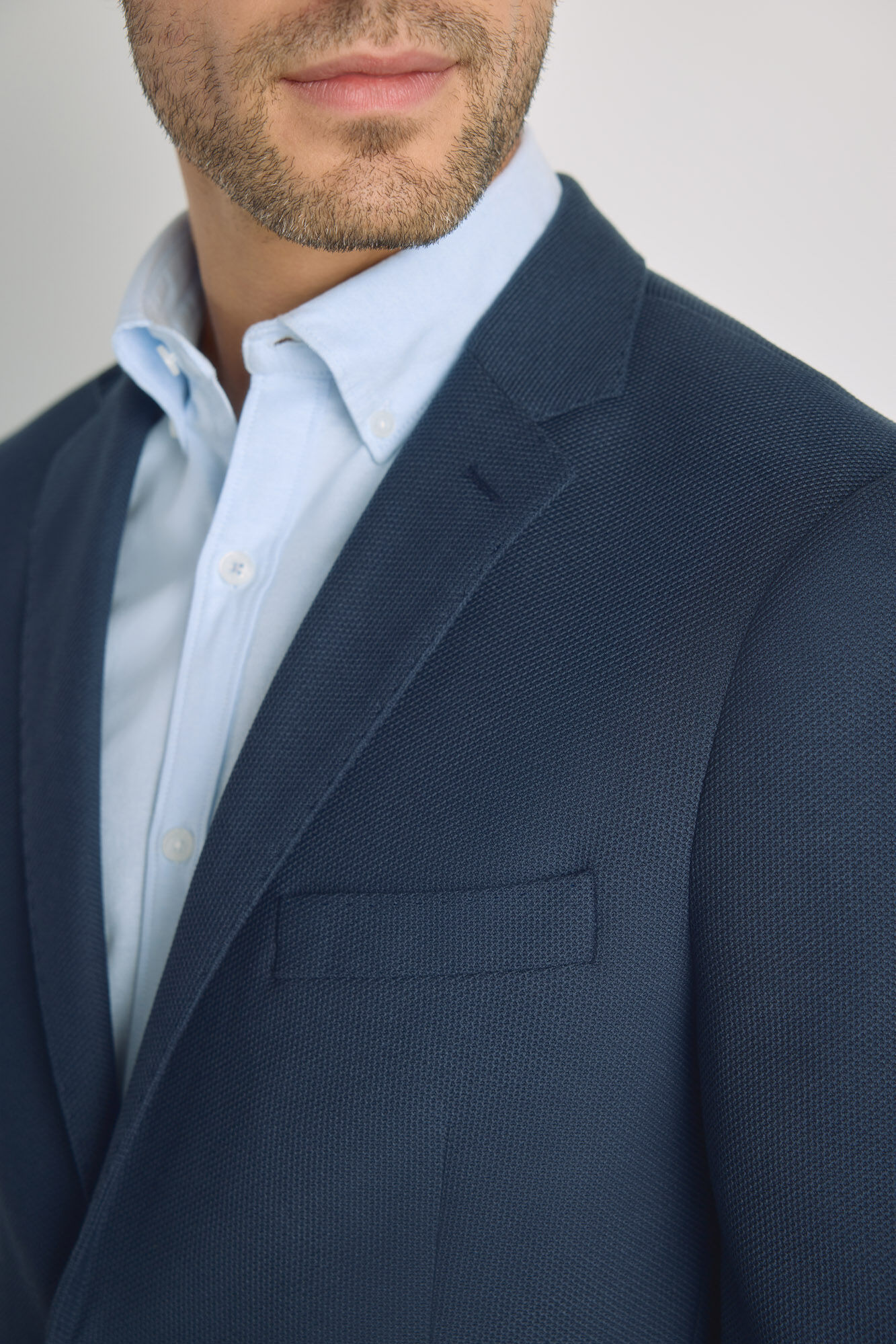Milano Blazer de tejido de punto Navy