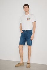 Milano Bermuda de mezclilla regular fit Azul