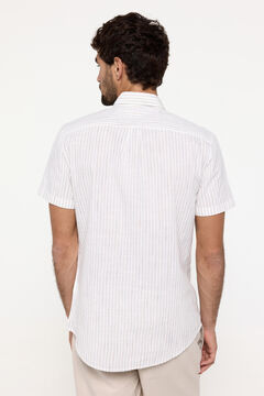Fifty Outlet Camisa slub rayas Verde