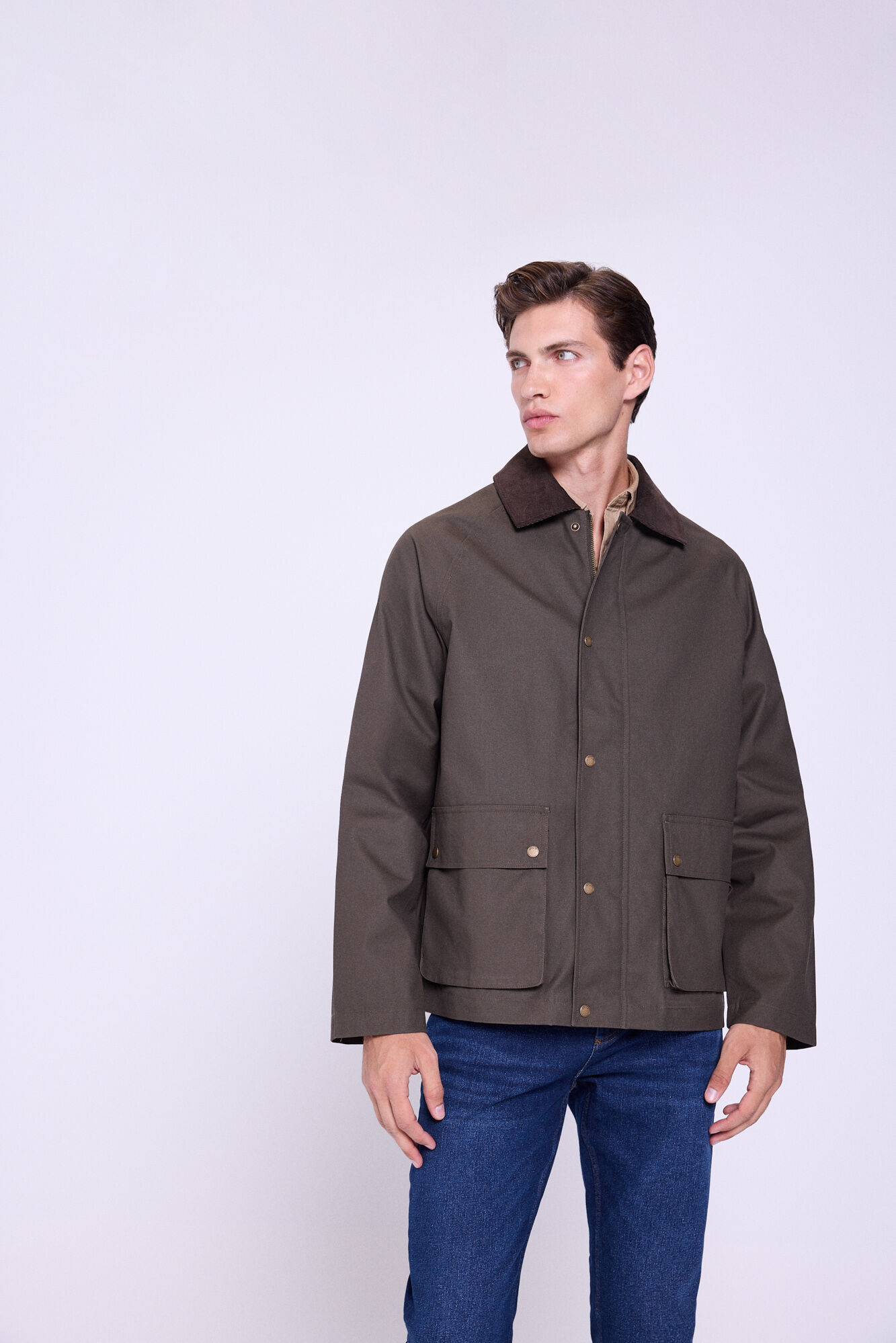 Milano Chamarra con bolsillos Kaki Oscuro