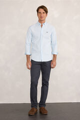 Milano Camisa deportiva con estampado Oxford Azul