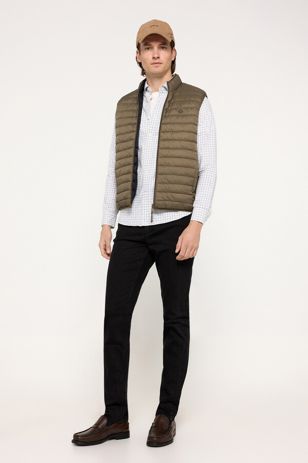 Milano Chaleco cremallera reversible Kaki