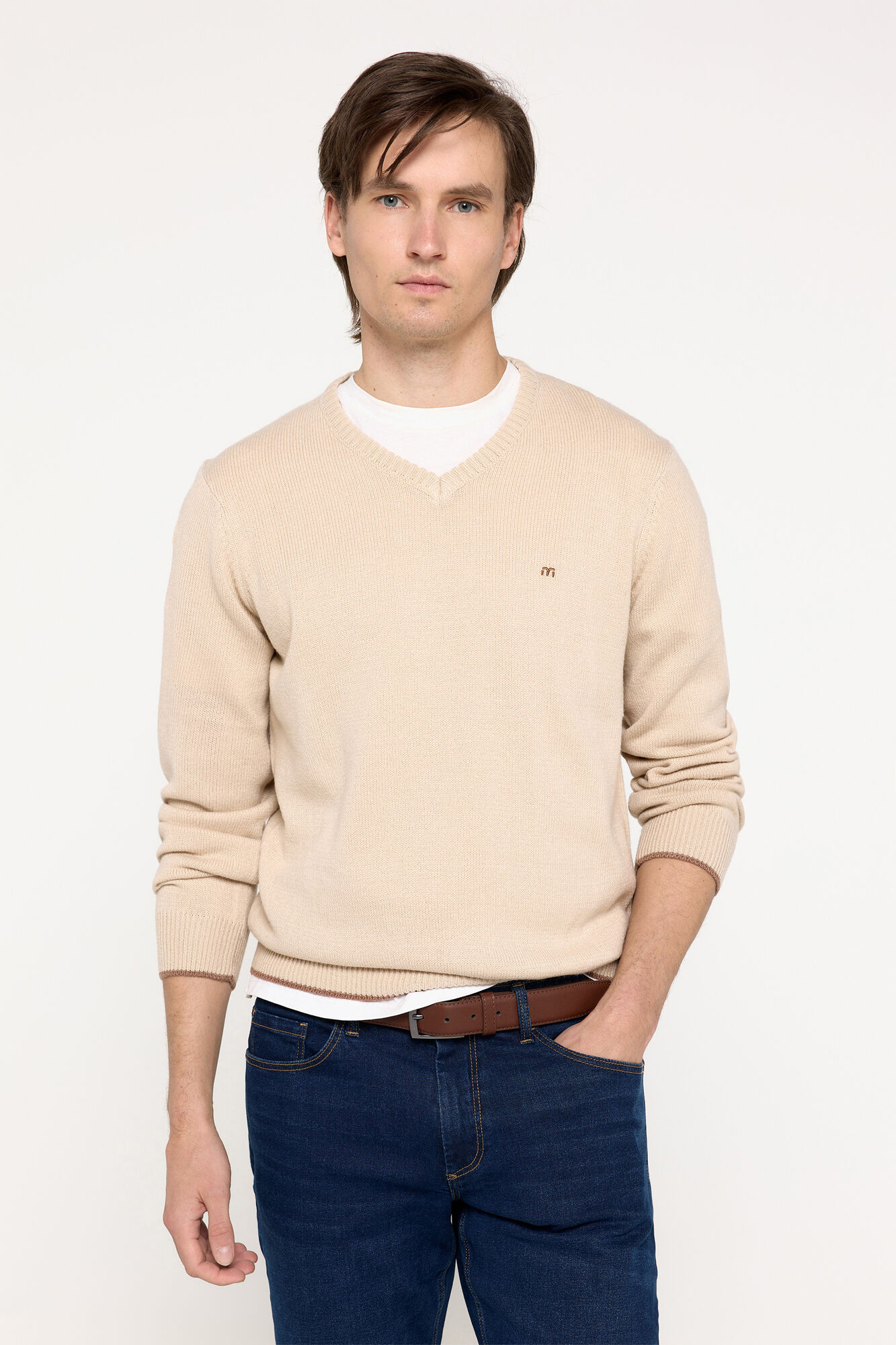 Milano Jersey cuello pico coderas