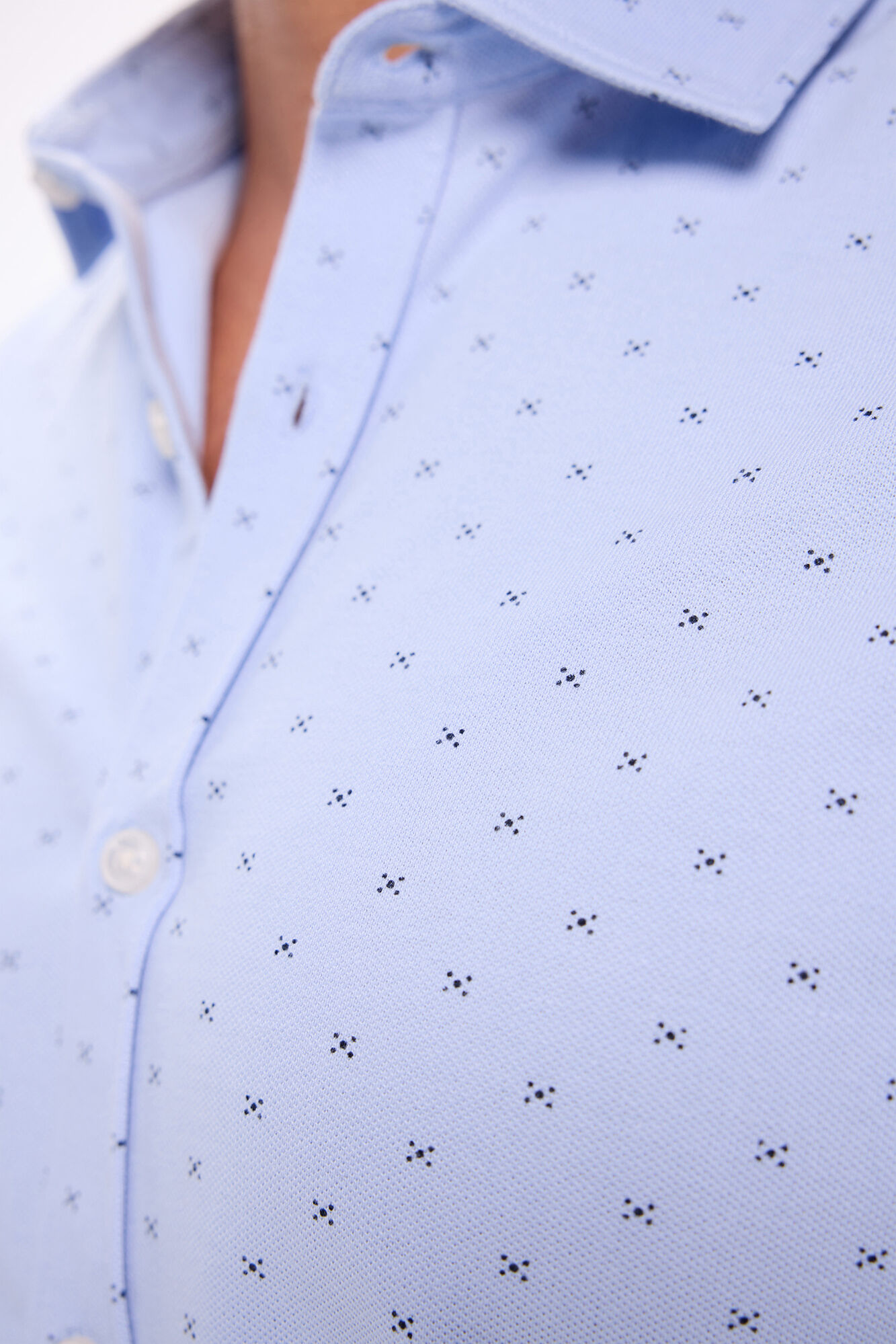 Milano Camisa de piqu&eacute; estampada Azul