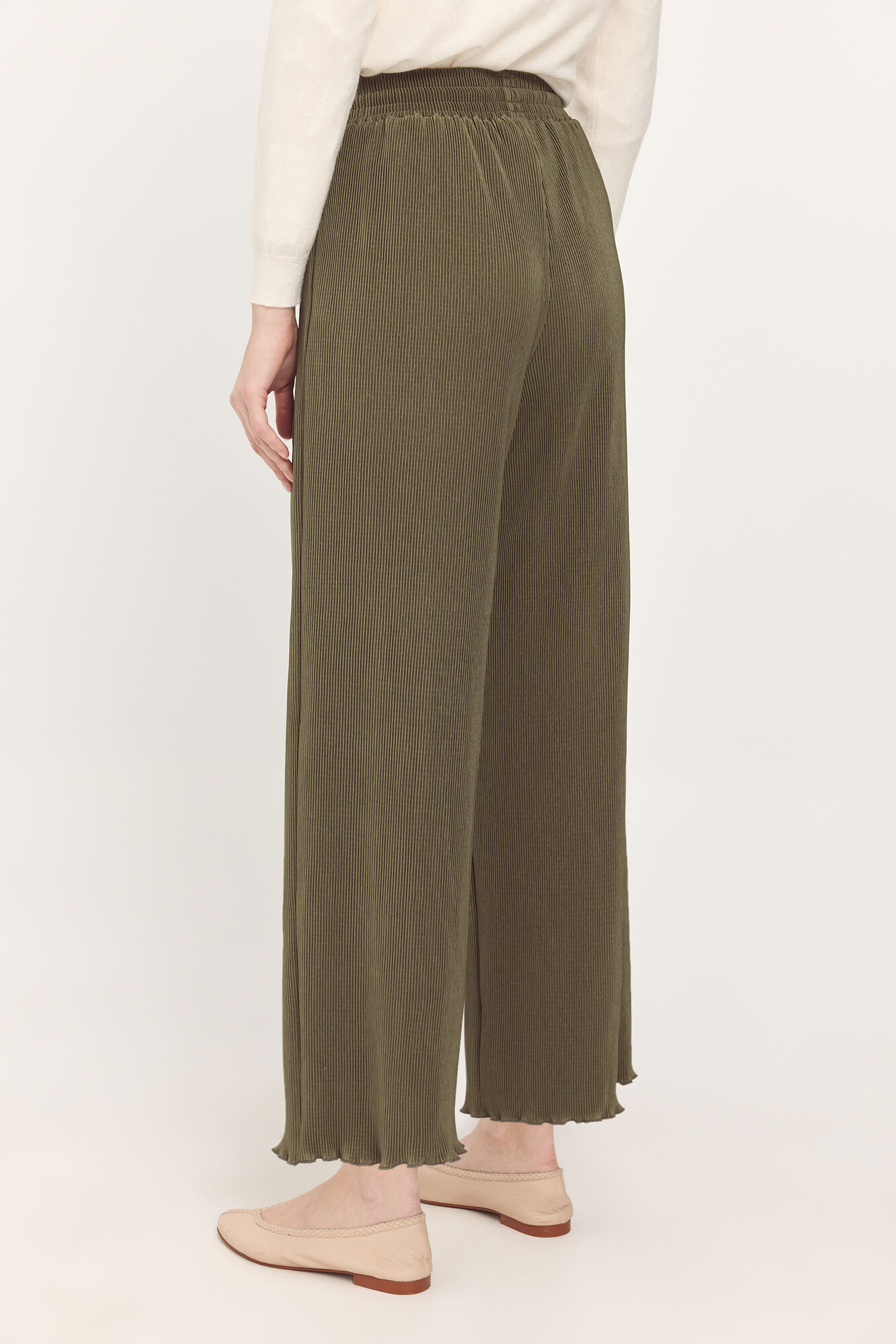 Milano Pantal&oacute;n sport plisado Verde