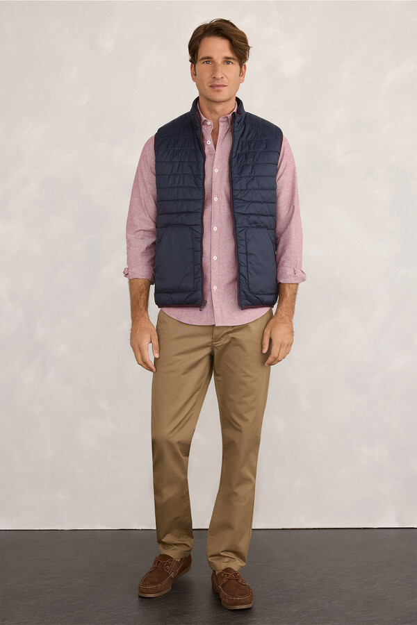Milano Camisa deportiva Oxford Granate