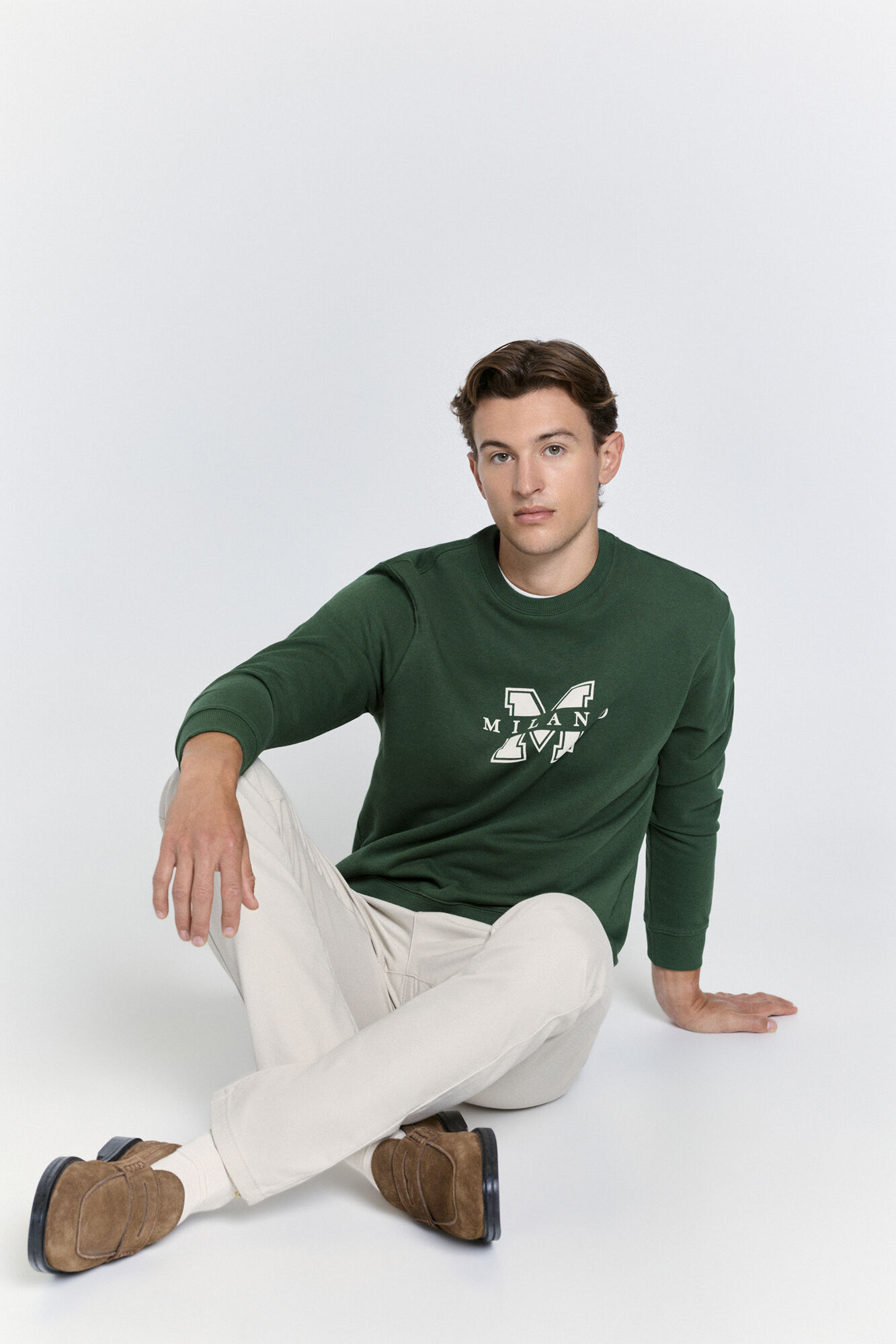 Milano Sudadera estampado de corte regular