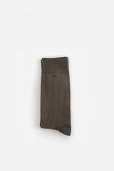 Fifty Outlet Calcetín logo Kaki Oscuro