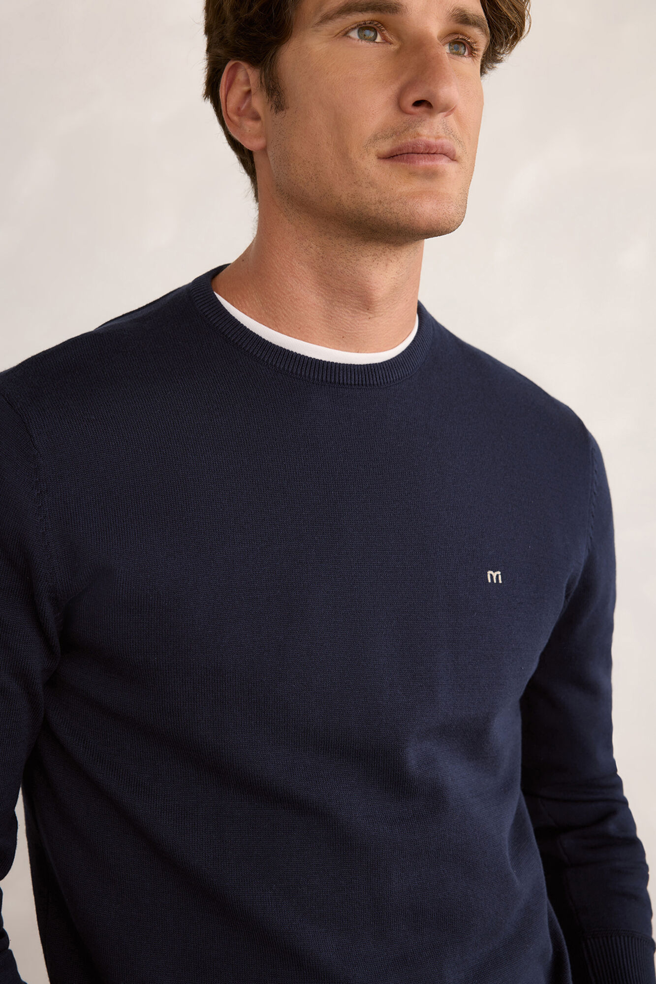 Milano Jersey redondo b&aacute;sico Navy
