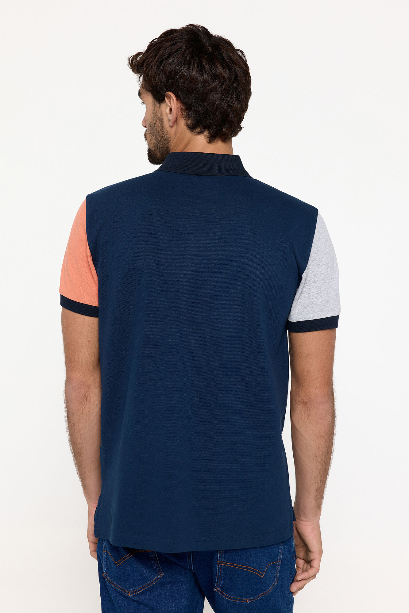 Milano Polo arlequ&iacute;n parches Navy
