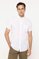 Fifty Outlet Camisa slub lisa Blanco