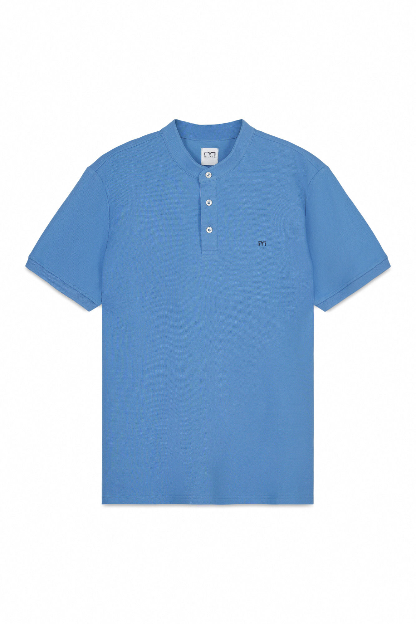 Milano Polo manga corta cuello mao Azul