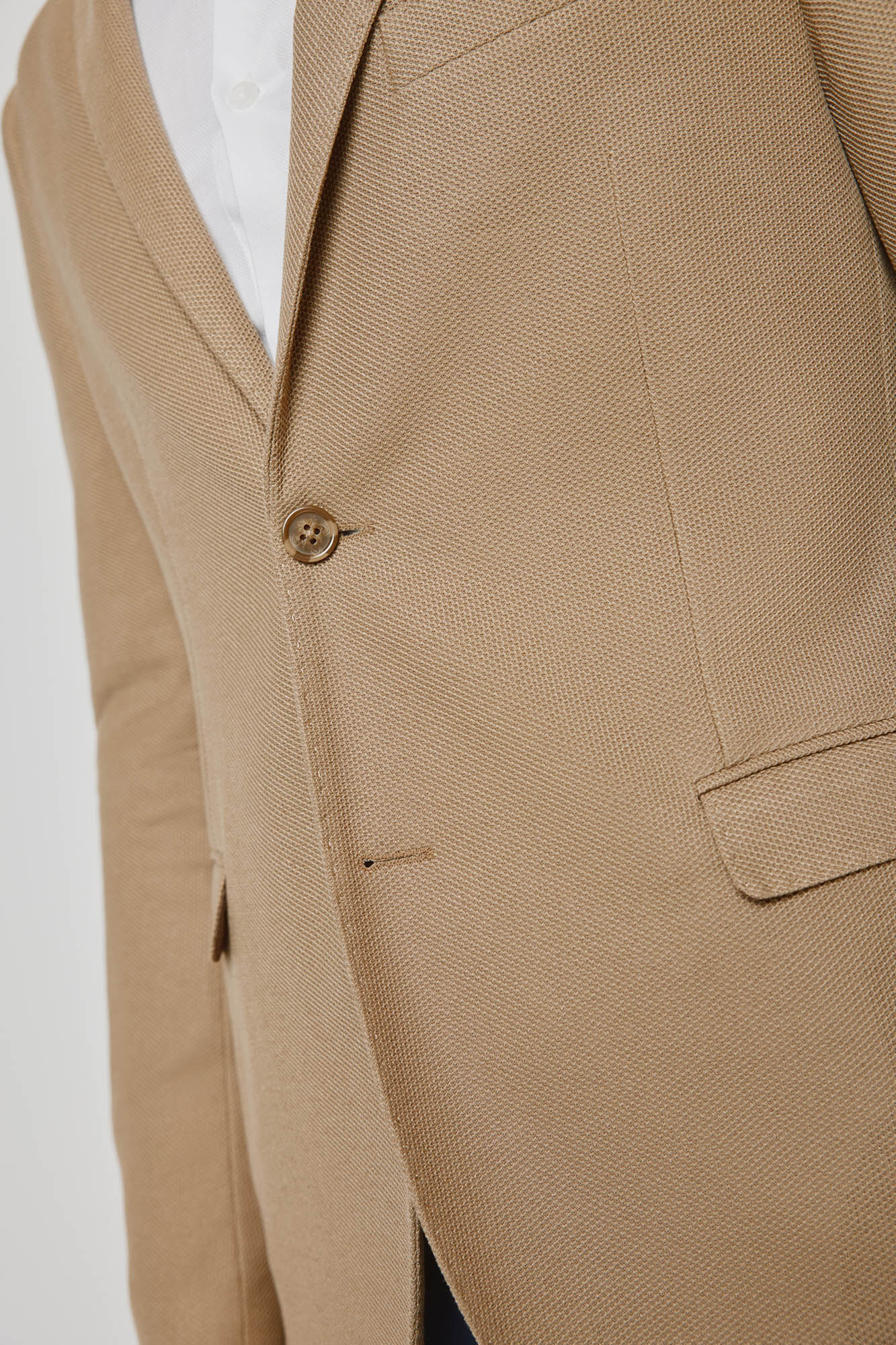 Milano Blazer de punto estructurado Beige