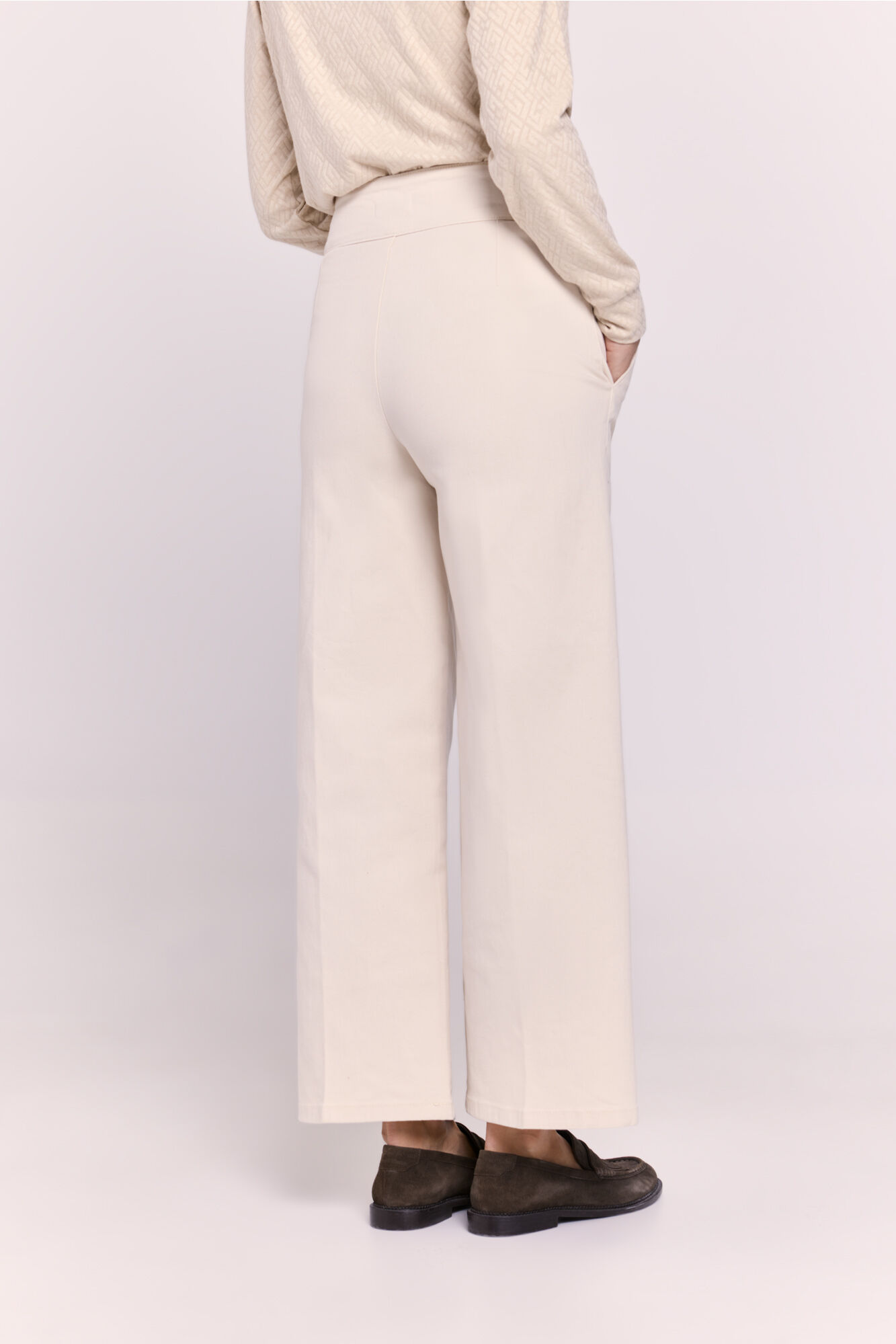 Milano Pantal&oacute;n cintur&oacute;n loops Beige