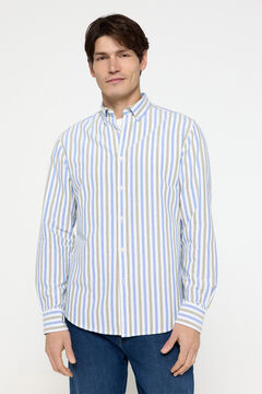 Fifty Outlet Camisa Oxford Rayas Verde