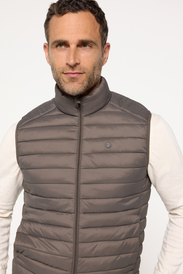 Milano Chaleco cremallera Beige