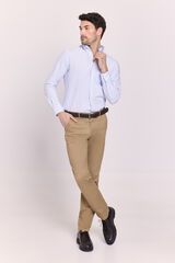 Milano Camisa manga larga a cuadros Azul Claro