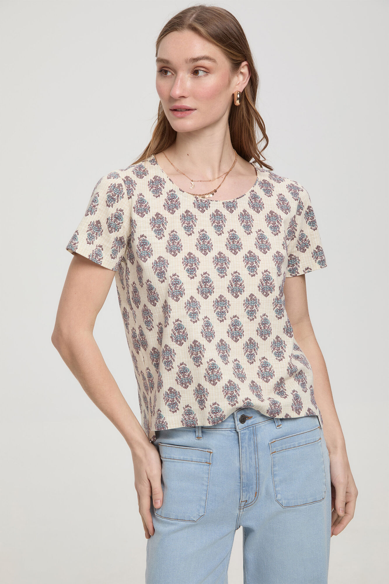 Milano Camiseta manga corta estampada natural