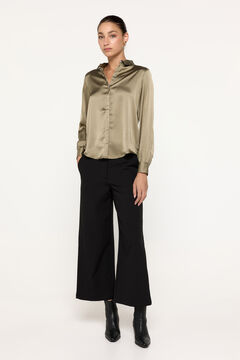 Fifty Outlet Camisa satinada Kaki Claro