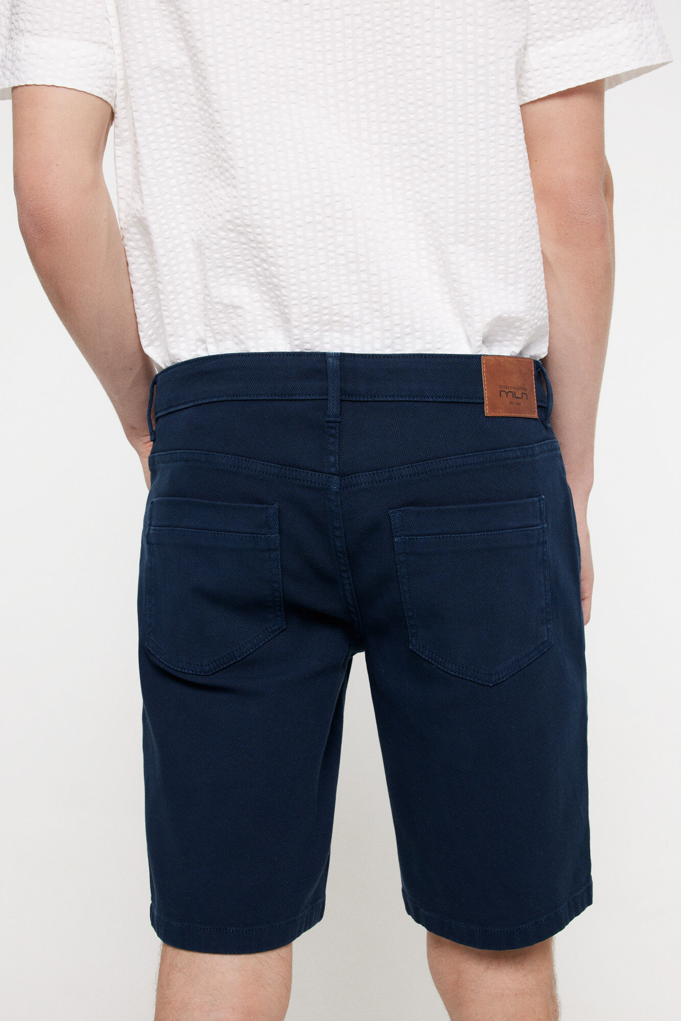 Milano Bermudas denim estructura. Azul