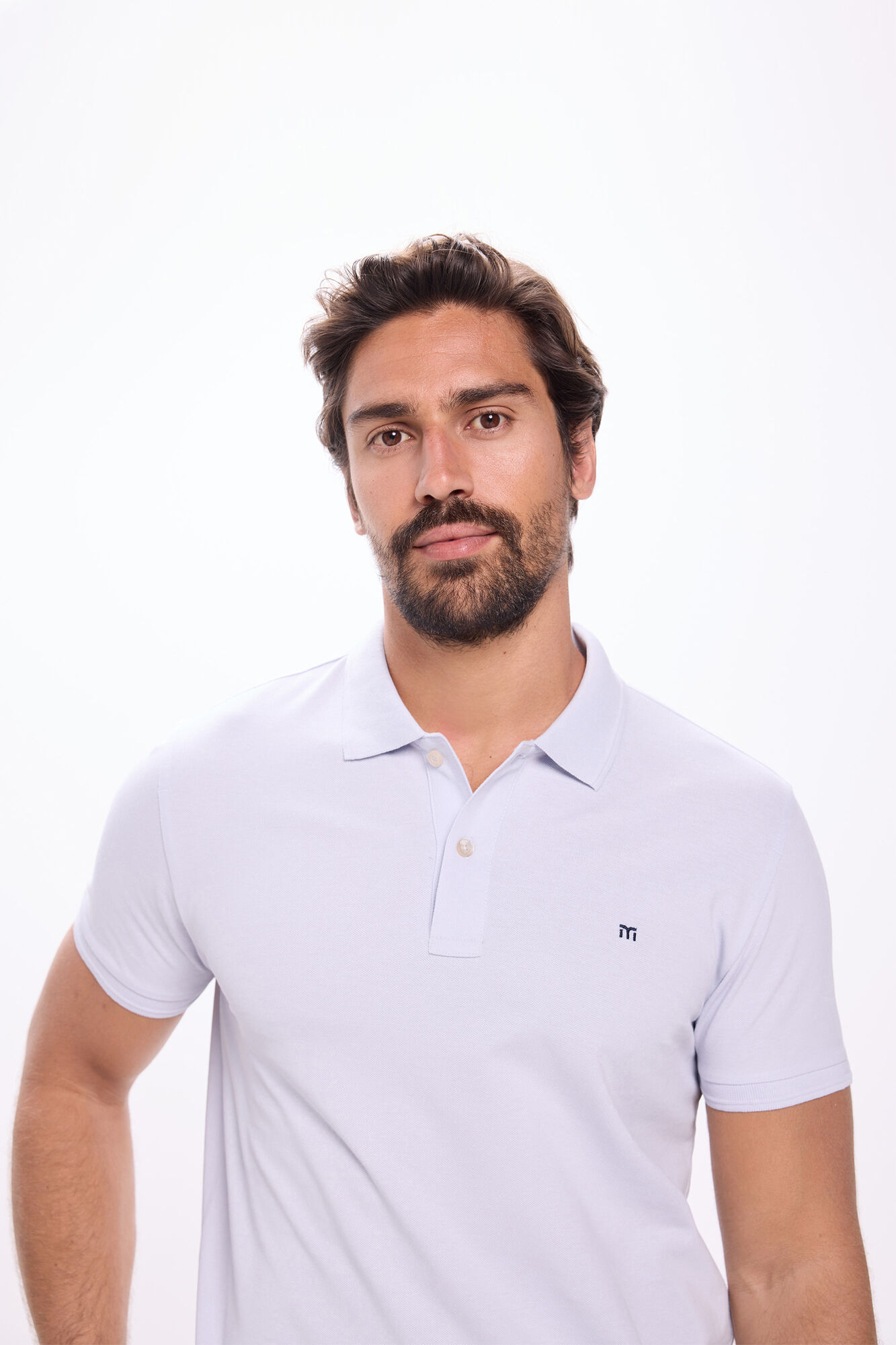 Milano Polo b&aacute;sico de piqu&eacute; Azul