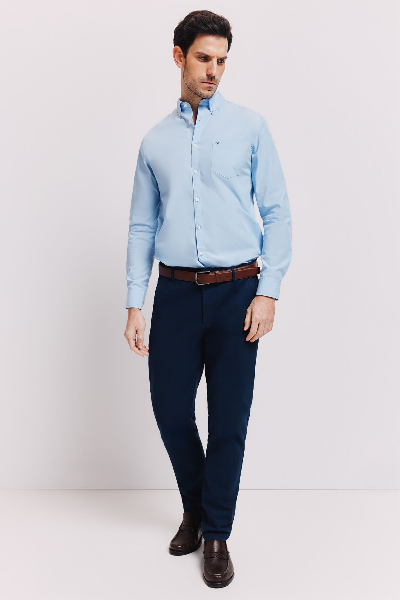 Milano Camisa lisa manga larga