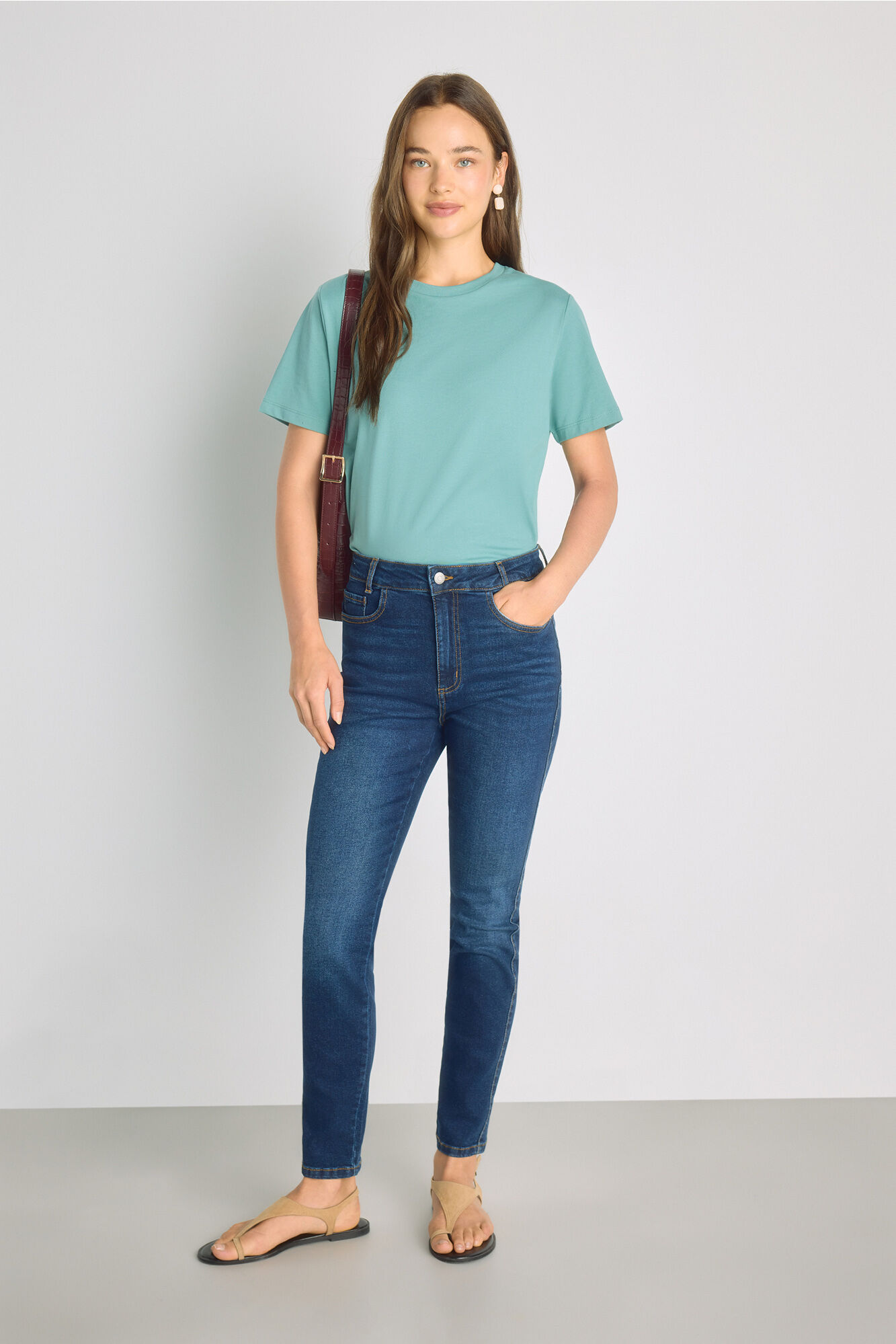 Milano Pantal&oacute;n denim slim Azul