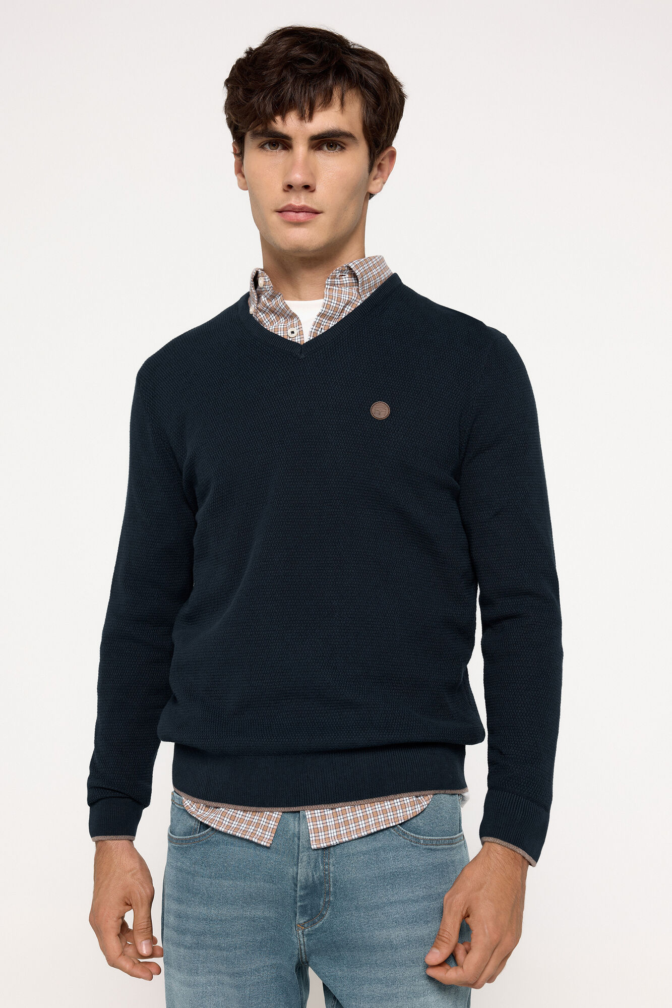 Milano Jersey Microestructura cuello pico