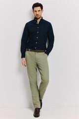 Milano Camisa lisa manga larga Navy