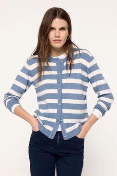 Fifty Outlet Chaqueta de punto tacto suave botones en el delantero Azul