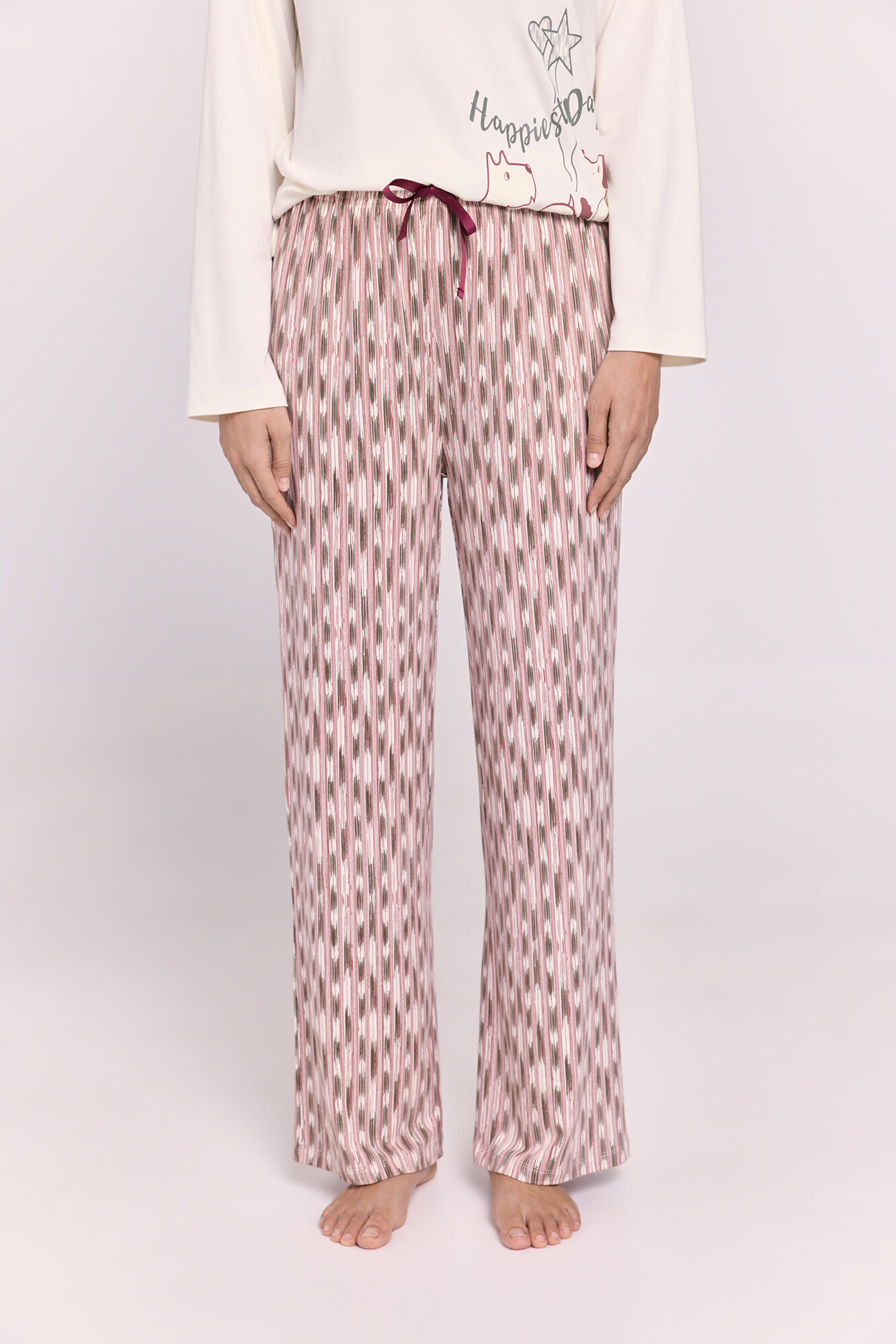 Milano Pijama estampado perros Beige