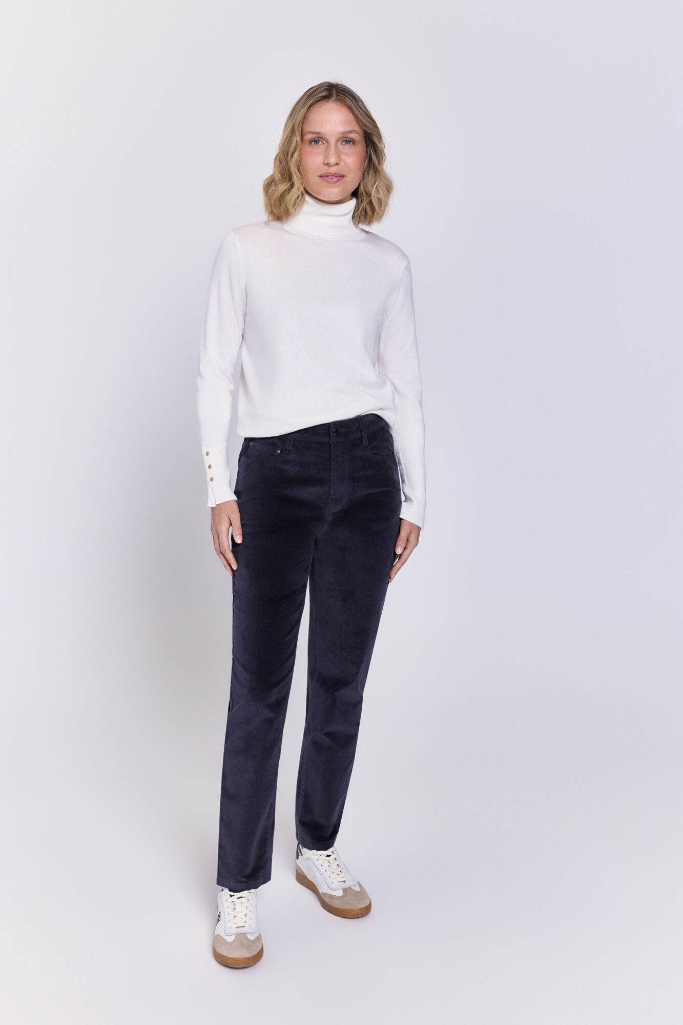 Milano Pantal&oacute;n de terciopelo de 5 bolsillos Gris Oscuro