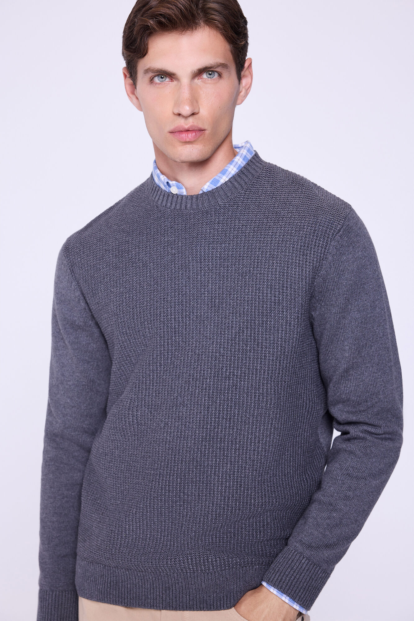 Milano Jersey b&aacute;sico de cuello redondo 