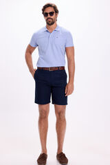 Fifty Outlet Bermudas clásica de algodón liso . Navy