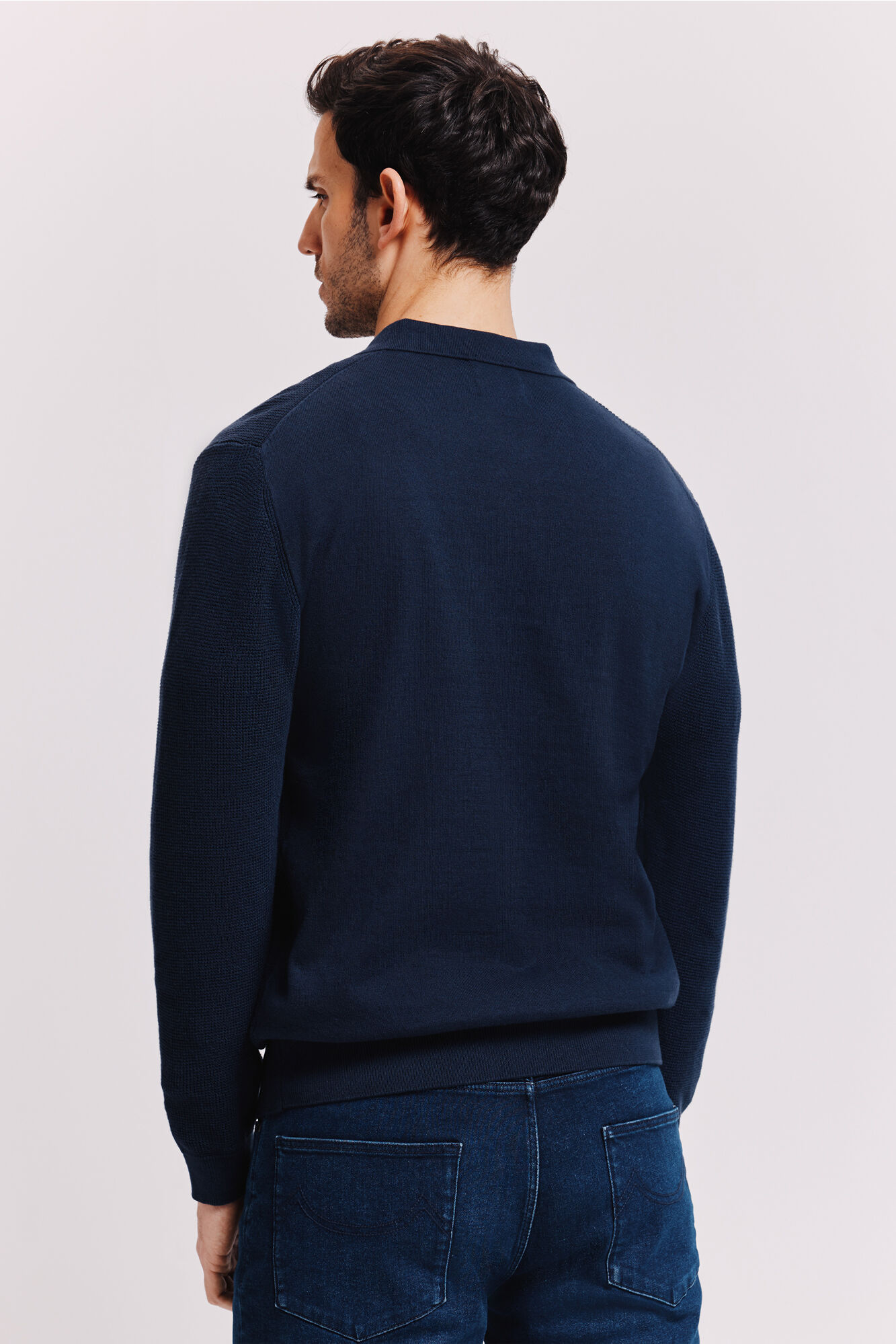 Milano Su&eacute;ter cuello polo Navy