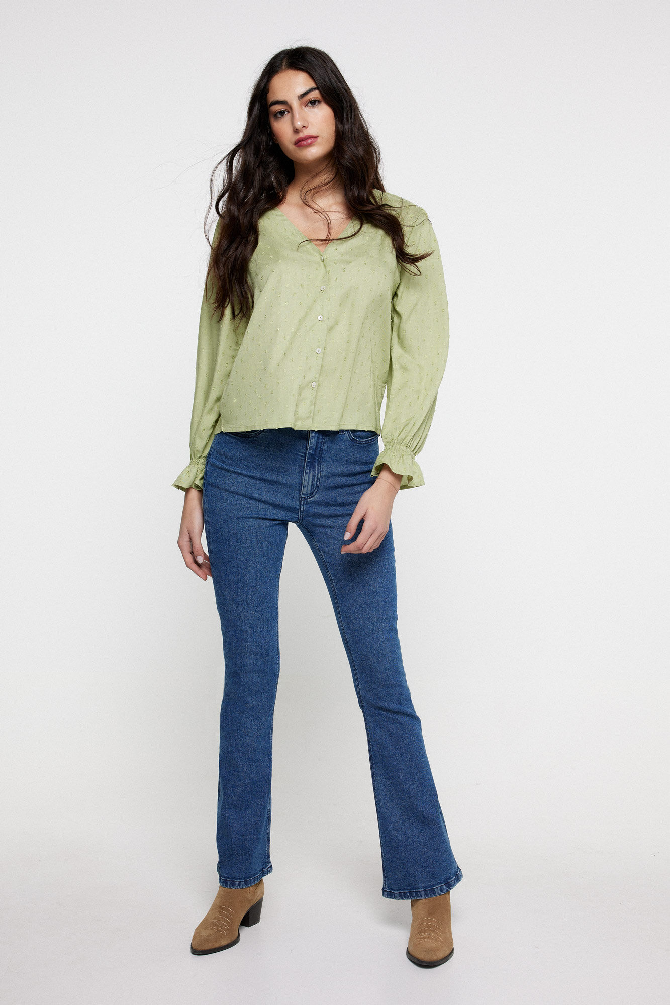 Milano Blusa plumeti Kaki Oscuro