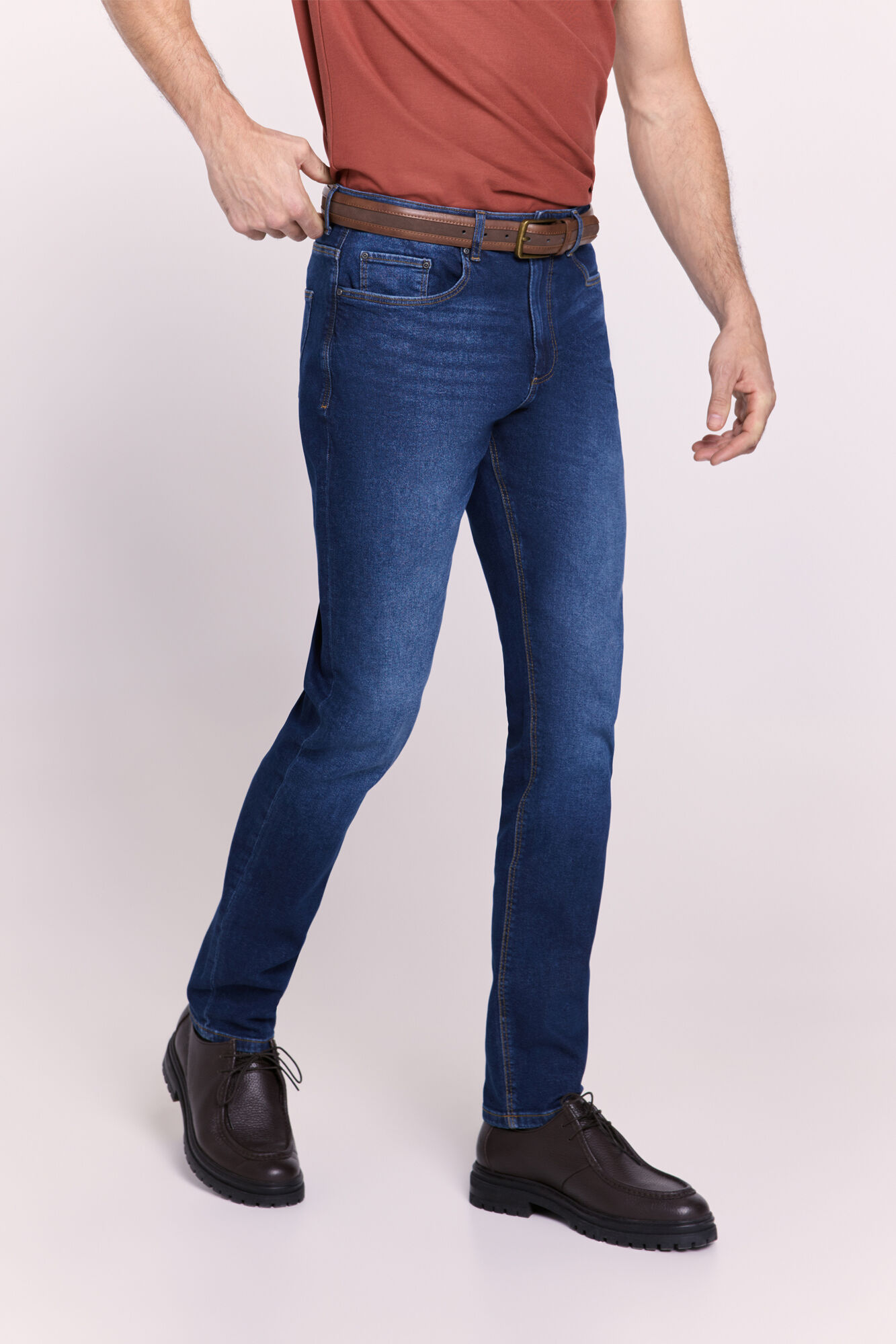 Milano Pantal&oacute;n slim fit de mezclilla Azul