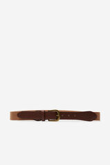Fifty Outlet Cinturón Canvas Algodón Marrón Oscuro