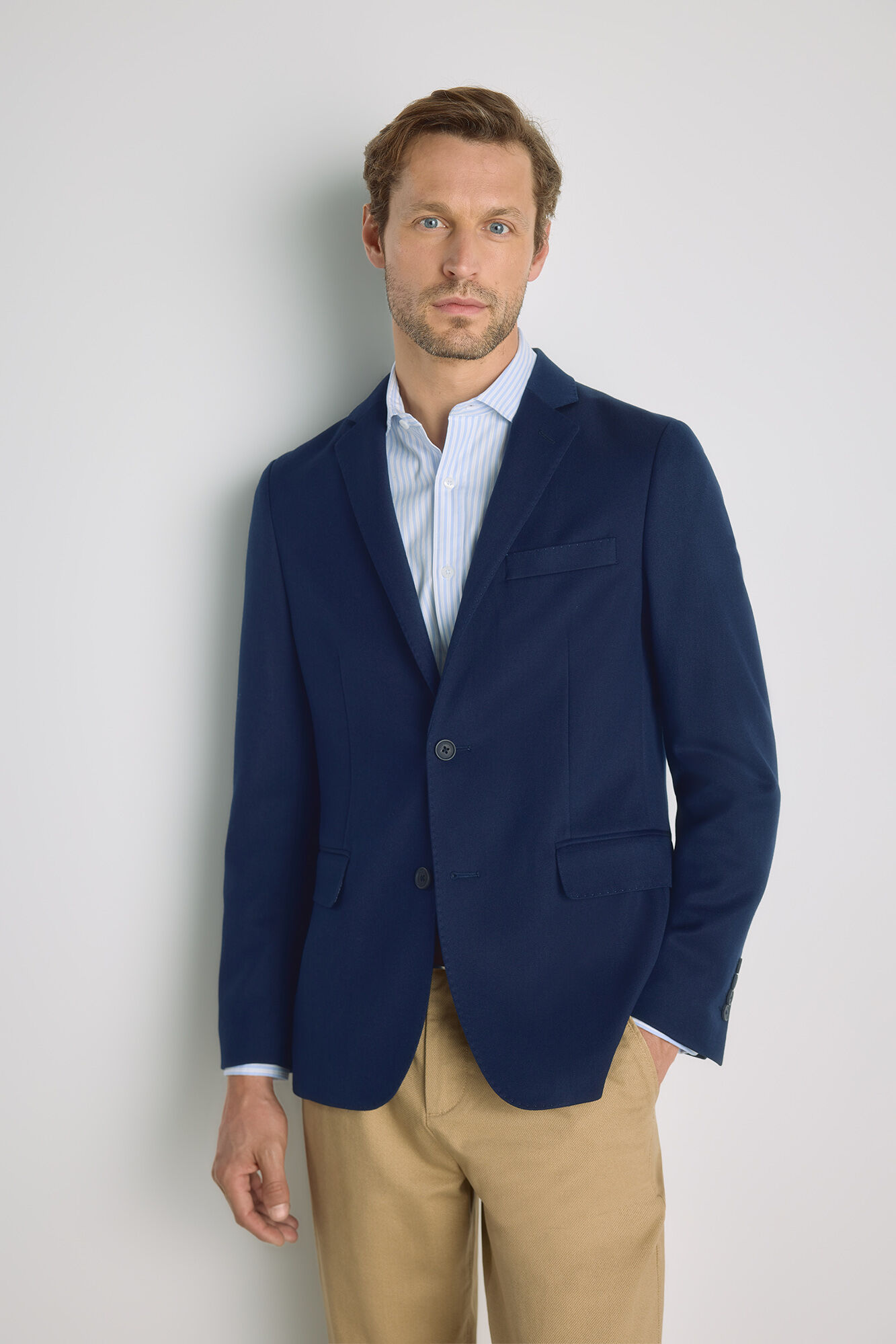 Milano Blazer de tejido de punto Navy