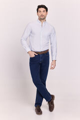 Milano Camisa rayas manga larga Kaki Claro