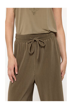 Fifty Outlet Pantalón Plisado Kaki Oscuro
