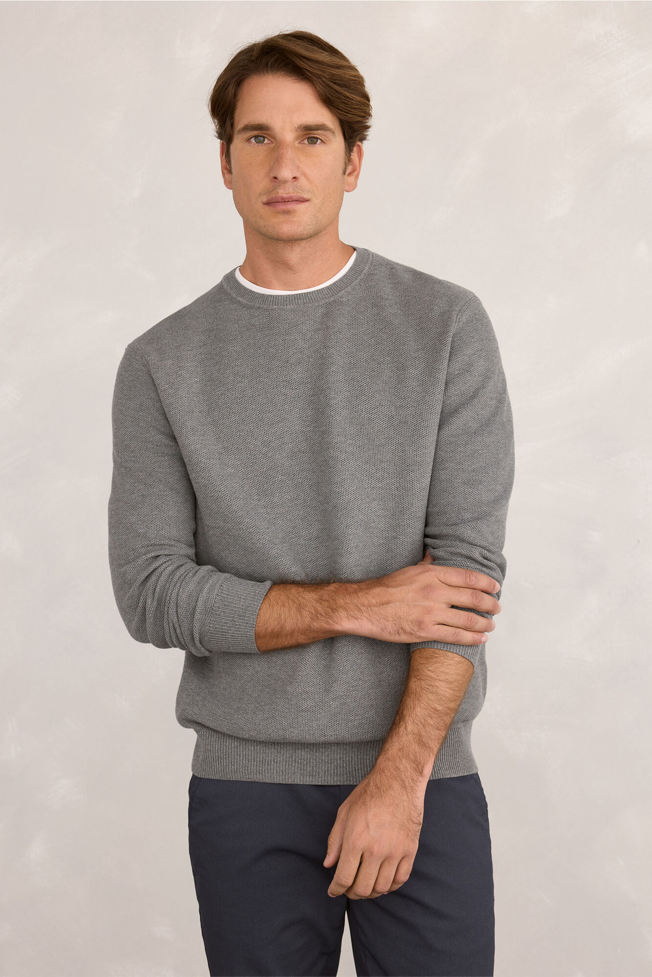 Milano Jersey b&aacute;sico de nido de abeja Gris Oscuro