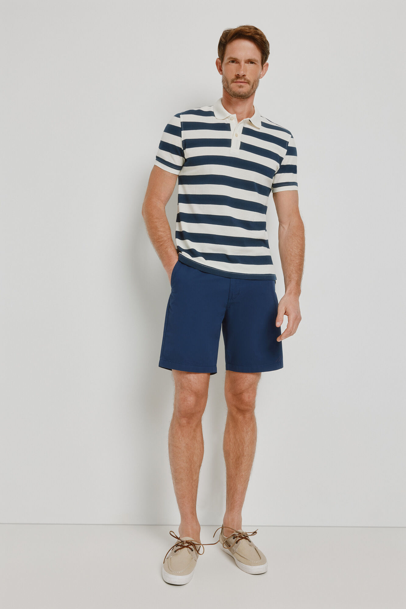 Milano Polo de rayas manga corta