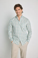 Milano Camisa de cuadros manga larga Azul
