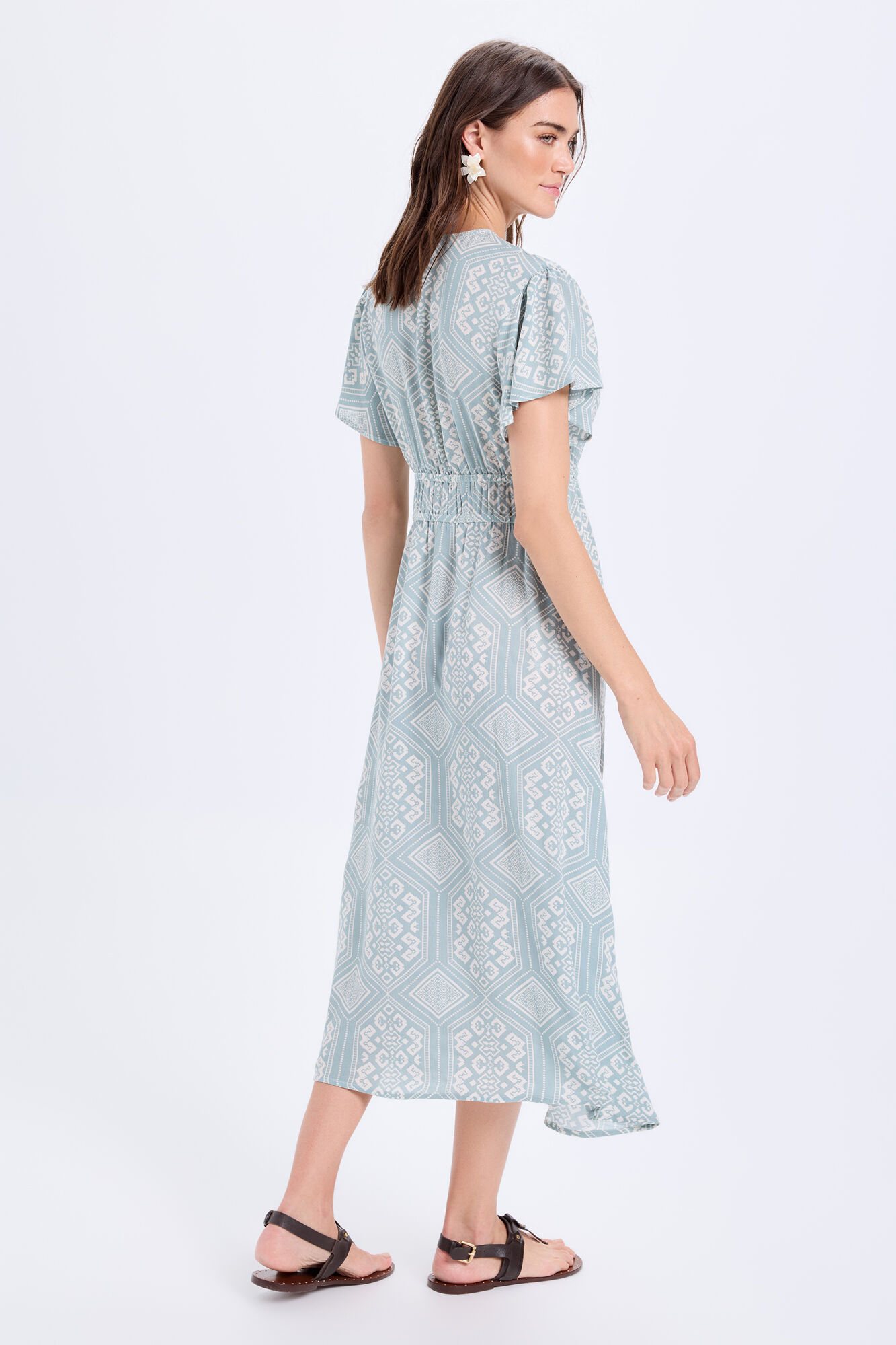 Milano Vestido midi Bambula Azul turquesa