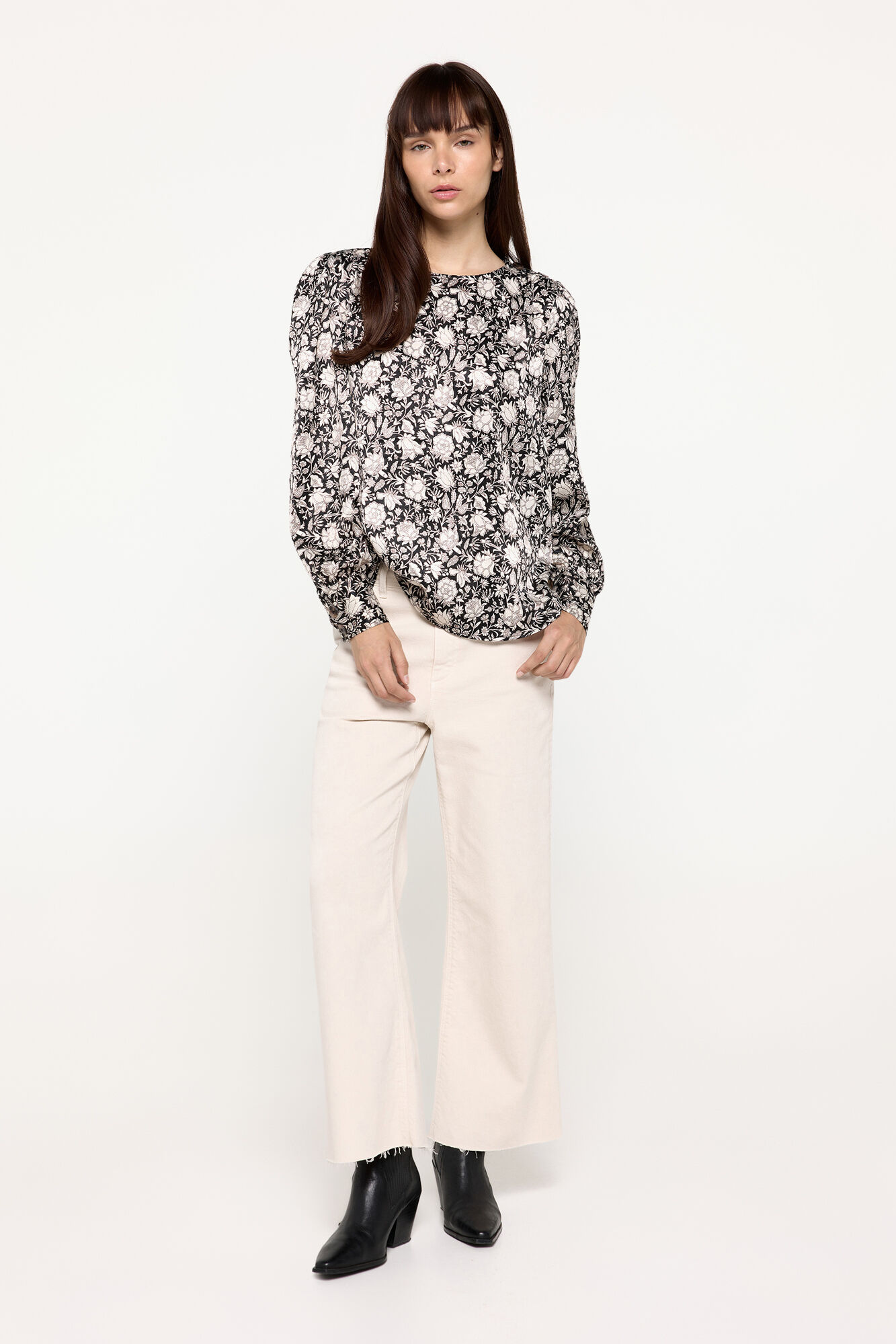 Milano Blusa Satinada Estampado