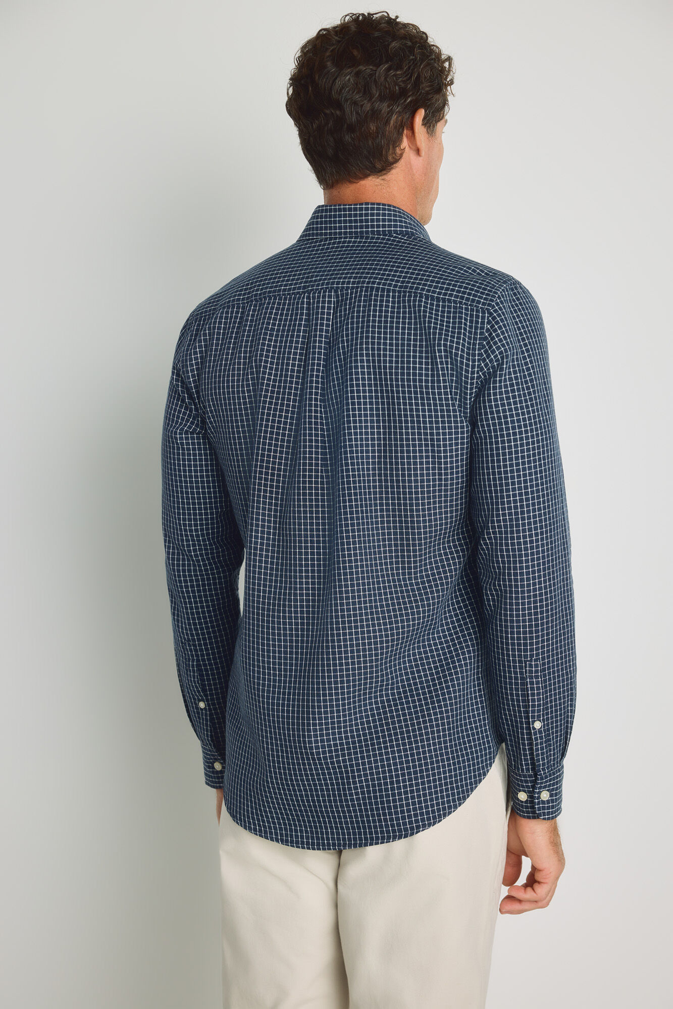 Milano Camisa de cuadros manga larga Navy