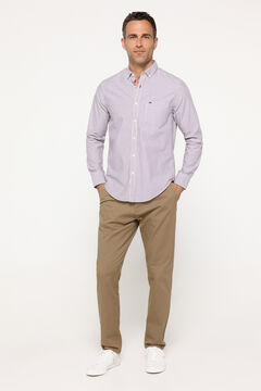 Fifty Outlet Camisa Popelín Rayas Granate
